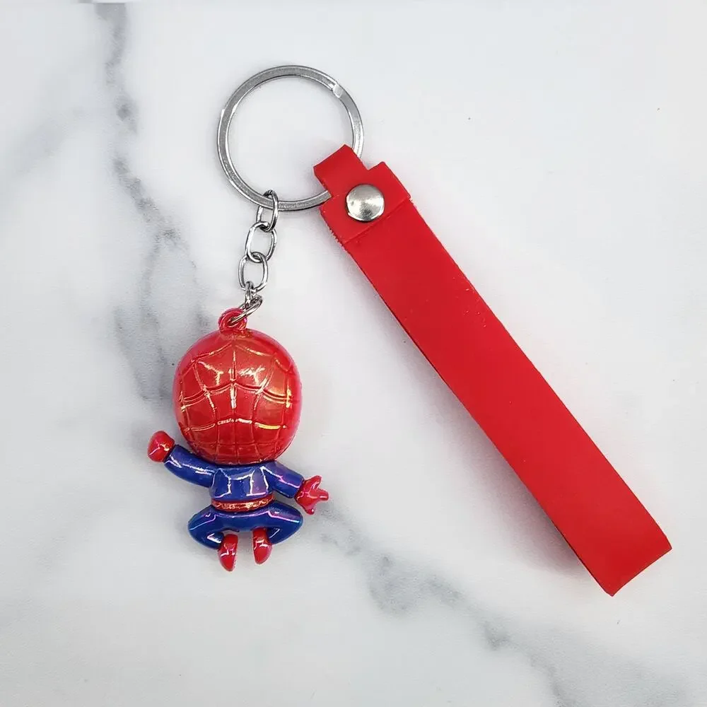 NEW Marvel Avengers Iridescent Spider-Man Superhero Figure Keychain & Strap #3
